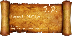 Tangel Péter névjegykártya